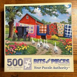 Bits and Pieces “Plain and Fancy” 500 Piece Puzzle